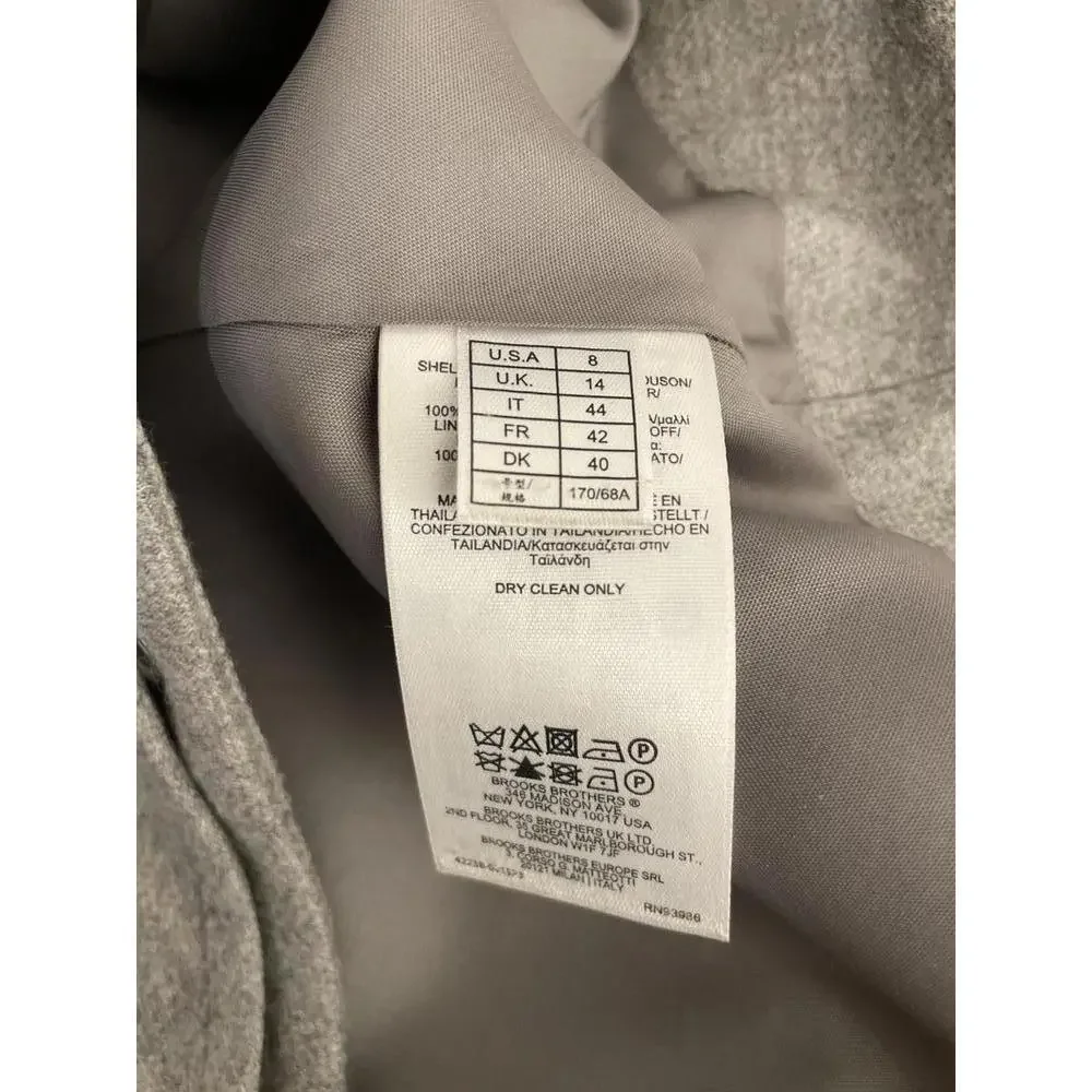 Brooks Brothers Wool Skirt Midi Women's Size 8 Grey Career - Picture 5 of 7